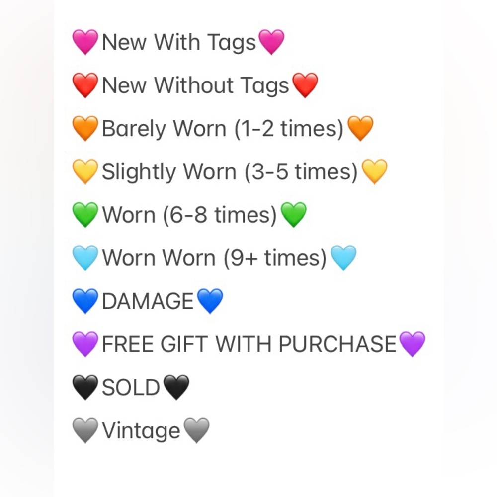 What colored hearts mean